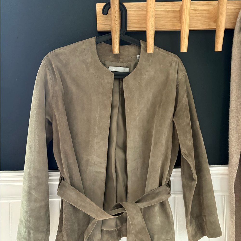 Vince Women's Suede Blazer - Brown